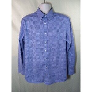 NICK GRAHAM Mens Lavender Pattern Modern Fit ‎ Longsleeve Shirt Size Xlarge